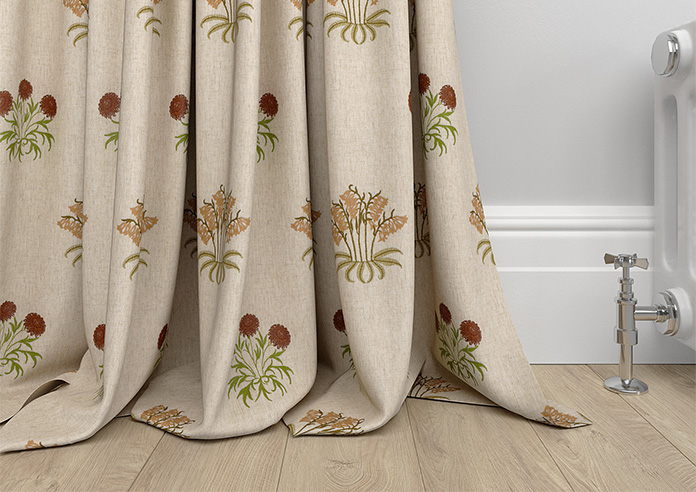 William Morris At Home Lily Flower Embroidery, Madder - Made to Measure Curtains - Image 6